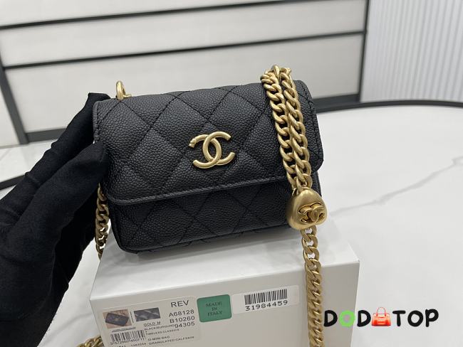 Chanel Small Chain Bag Caviar Black Size 13 x 9 cm - 1