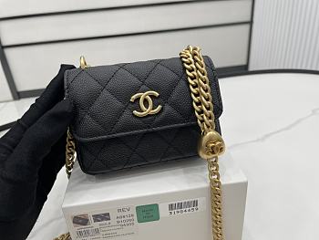 Chanel Small Chain Bag Caviar Black Size 13 x 9 cm