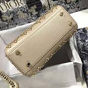 Dior Mini Lady Bag Metallic Cannage Calfskin Size 17 cm - 5