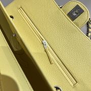 Chanel Flap Bag Caviar Silver Yellow Size 25 cm - 4