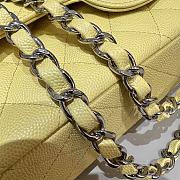 Chanel Flap Bag Caviar Silver Yellow Size 25 cm - 3
