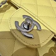 Chanel Flap Bag Caviar Silver Yellow Size 25 cm - 2