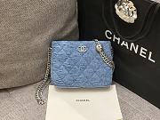 Chanel Mini Tote Camellia Denim Love Bag Size 16 x 20 x 8 cm - 1
