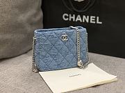 Chanel Mini Tote Camellia Denim Love Bag Size 16 x 20 x 8 cm - 6