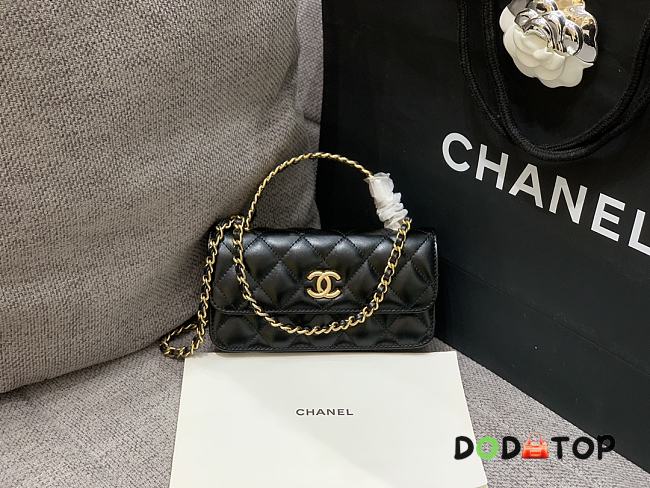 Chanel Handle Mobile Phone Bag Black Size 17 x 9 x 4 cm - 1