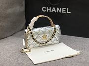 Chanel Handle Mobile Phone Bag Silver Size 17 x 9 x 4 cm - 4