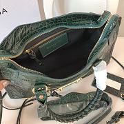 Balenciaga Crocodile Motorcycle Bag Dark Green Size 30 x 20 x 10 cm - 6