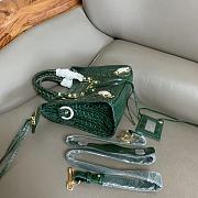 Balenciaga Crocodile Motorcycle Bag Dark Green Size 30 x 20 x 10 cm - 4