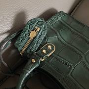 Balenciaga Crocodile Motorcycle Bag Dark Green Size 18 cm - 4