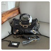 Balenciaga Crocodile Motorcycle Bag Black Size 30 x 20 x 10 cm - 1