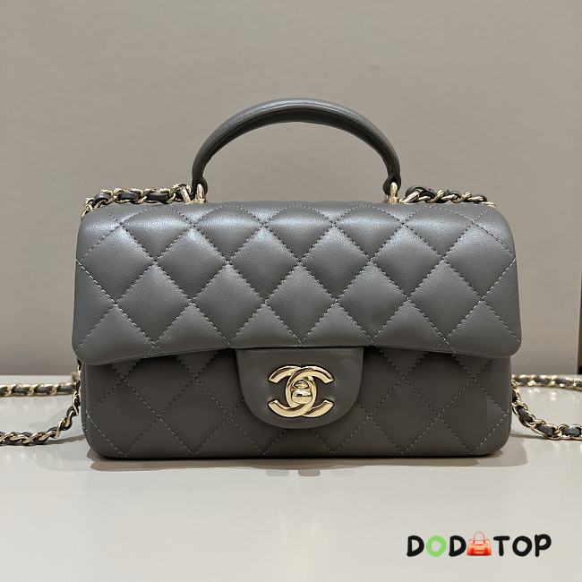 Chanel CF Mini Handle Bag Gray Size 20 x 12 x 7 cm - 1