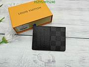 Louis Vuitton Card Holder Wallet Black Size 17 x 7 x 0.06 cm - 5