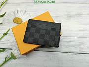 Louis Vuitton Card Holder Wallet Black Size 17 x 7 x 0.06 cm - 4