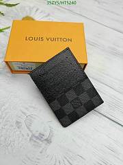 Louis Vuitton Card Holder Wallet Black Size 17 x 7 x 0.06 cm - 2