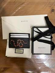 Gucci GG Print Snake Card Holder Size 10 x 7 cm - 1