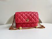 Chanel Gold Coin Underarm Bag Red AS3378 Size 15 x 20 x 9 cm  - 1