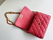 Chanel Gold Coin Underarm Bag Red AS3378 Size 15 x 20 x 9 cm  - 5