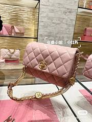 Chanel Gold Coin Underarm Bag Pink AS3378 Size 15 x 20 x 9 cm  - 2