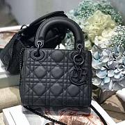 Lady Dior Bag Black Ultramatte Cannage Calfskin Size 17 x 15 x 7 cm  - 1