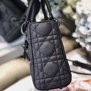 Lady Dior Bag Black Ultramatte Cannage Calfskin Size 17 x 15 x 7 cm  - 5