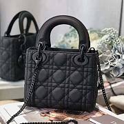 Lady Dior Bag Black Ultramatte Cannage Calfskin Size 17 x 15 x 7 cm  - 4
