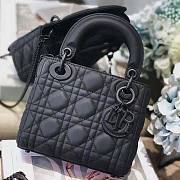 Lady Dior Bag Black Ultramatte Cannage Calfskin Size 17 x 15 x 7 cm  - 3