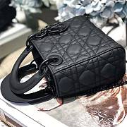Lady Dior Bag Black Ultramatte Cannage Calfskin Size 17 x 15 x 7 cm  - 2