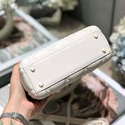 Lady Dior Bag White Ultramatte Cannage Calfskin Size 17 x 15 x 7 cm - 6