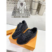Louis Vuitton Men Black Crystals Trainer Sneaker - 2