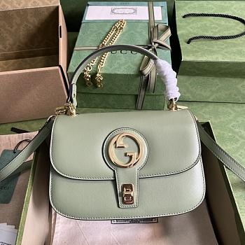 Gucci Blondie Top-Handle Bag Green Size 23 x 15 x 11 cm