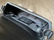 Fendi Nano Baguette Charm Black Bag Size 10 x 6 x 2.5 cm - 6