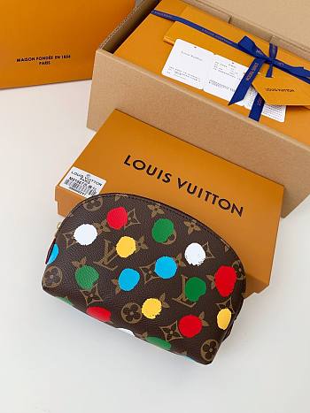Louis Vuitton M81895 LV x YK Cosmetic Pouch Size 17 x 12 x 6 cm