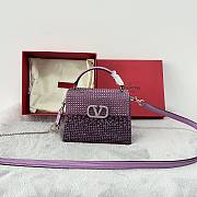 Valentino Garavani Small Vsling Crystal-Embellished Crossbody Bag Size 19 x 13 x 9 cm - 1