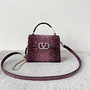 Valentino Garavani Vsling Top Handle Bag Purple Size 19 x 13 x 9 cm - 6