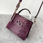 Valentino Garavani Vsling Top Handle Bag Purple Size 19 x 13 x 9 cm - 4