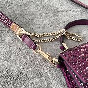 Valentino Garavani Vsling Top Handle Bag Purple Size 19 x 13 x 9 cm - 3