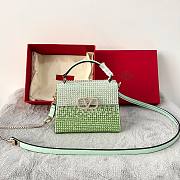Valentino Garavani Small Vsling Crystal-Embellished Green Size 19 x 13 x 9 cm - 1