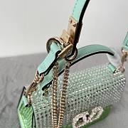 Valentino Garavani Small Vsling Crystal-Embellished Green Size 19 x 13 x 9 cm - 5