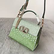Valentino Garavani Small Vsling Crystal-Embellished Green Size 19 x 13 x 9 cm - 2
