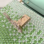 Valentino Garavani Small Vsling Crystal-Embellished Green Size 19 x 13 x 9 cm - 3