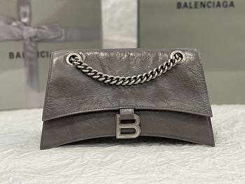 Balenciaga Crush Medium Chain Bag Grey Size 25 x 15 x 9.5 cm