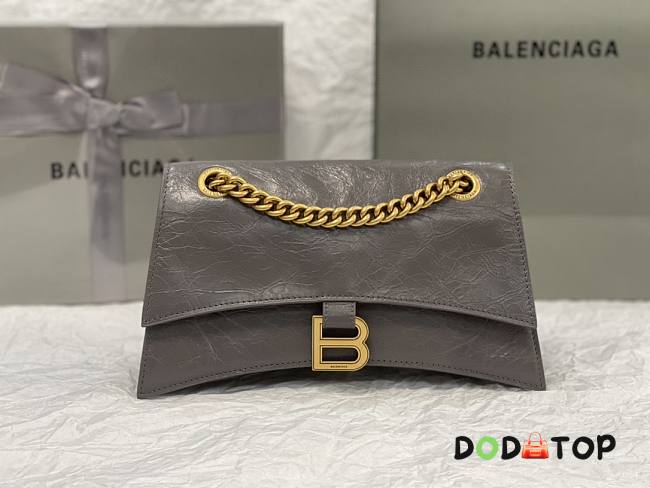 Balenciaga Crush Medium Chain Bag Gold Grey Size 25 x 15 x 9.5 cm - 1