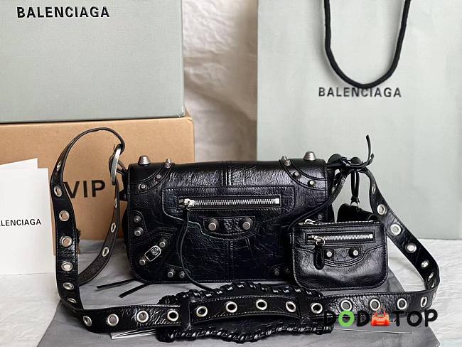 Balenciaga XS Le Cagole Leather Bag Black Size 24 x 14 x 5 cm - 1