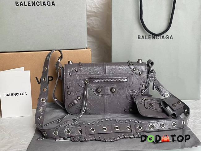 Balenciaga XS Le Cagole Leather Bag Grey Size 24 x 14 x 5 cm - 1