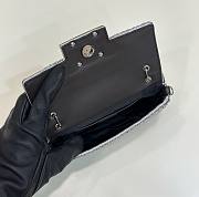 Baguette Phone Pouch Aluminium-Coloured Sequin Pouch Size 18.5 x 3.5 x 9.5 cm - 6