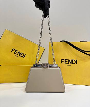 Fendi Peekaboo Cut Leather Bag Size 11 x 20.5 x 14 cm