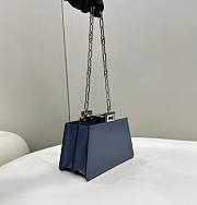 Fendi Peekaboo Cut Leather Bag Blue Size 11 x 20.5 x 14 cm - 5