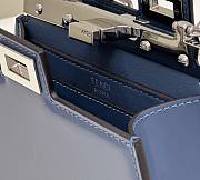 Fendi Peekaboo Cut Leather Bag Blue Size 11 x 20.5 x 14 cm - 4