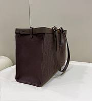 Fendi X-Tote Dark Brown Canvas Shopper With Ff Embroidery Size 41 x 16 x 28 cm - 6