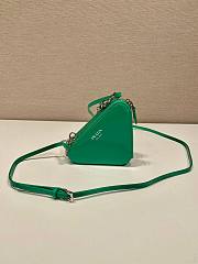 Prada Embellished Satin And Leather Mini-Pouch Green Size 15 x 10 x 5 cm - 4